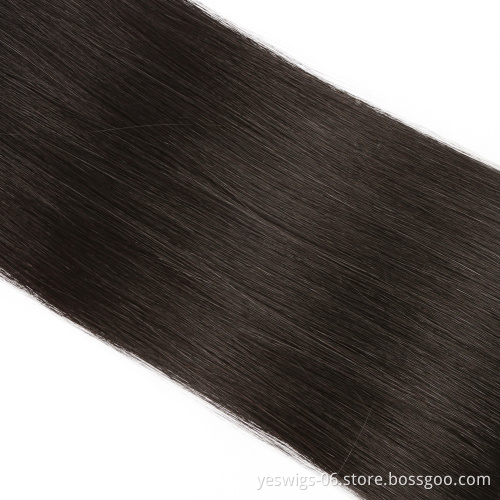Virgin Indian 100 Human Hair Vendors Natural 1b Color Tape In Virgin Donor Cuticle Aligned Unprocessed Human Hair Extension